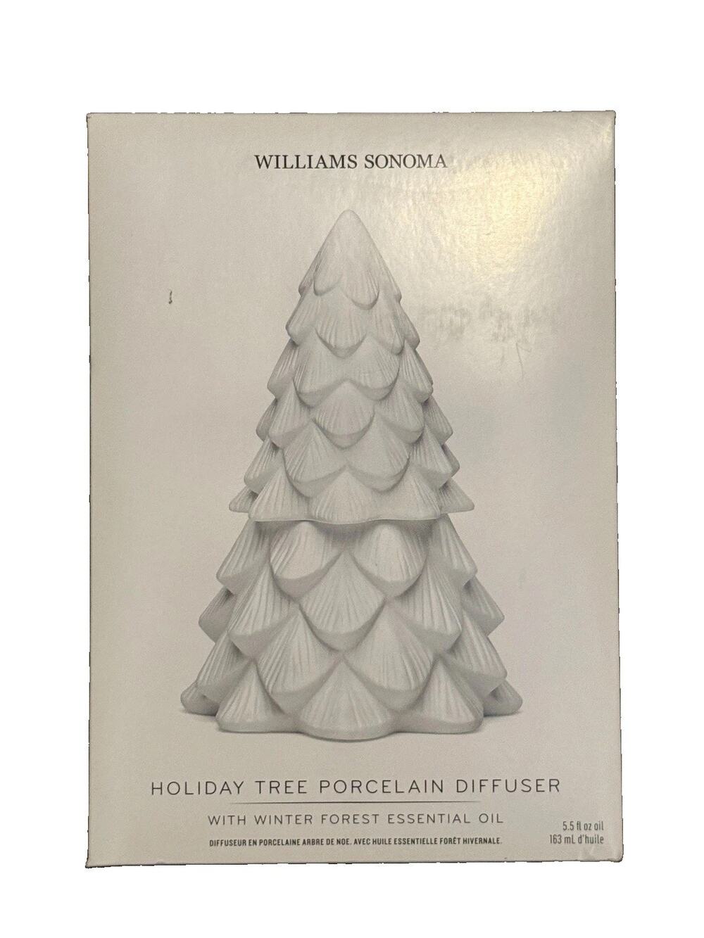 Williams Sonoma Holiday Tree Porcelain Diffuser Winter Forest Rare HTF